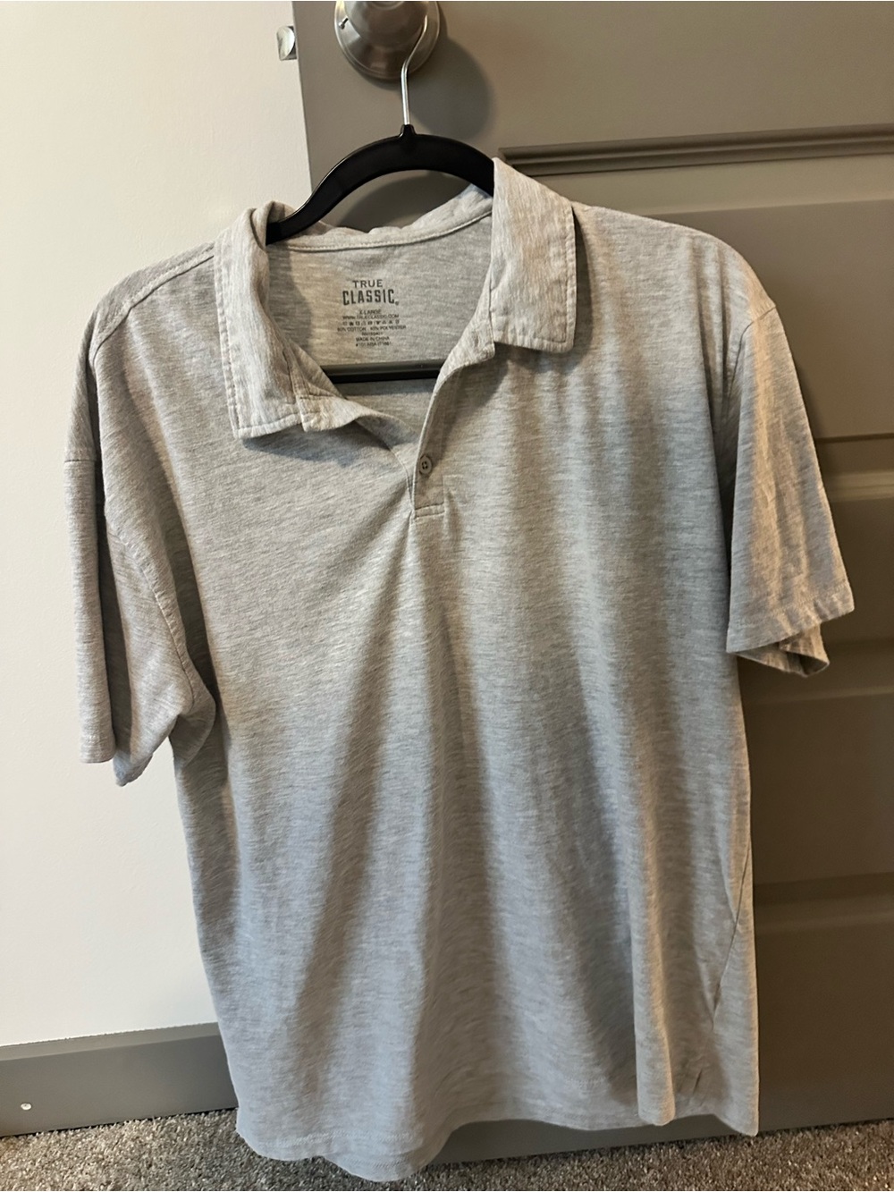 Men's Light Gray Polo Shirt - True Classic Style